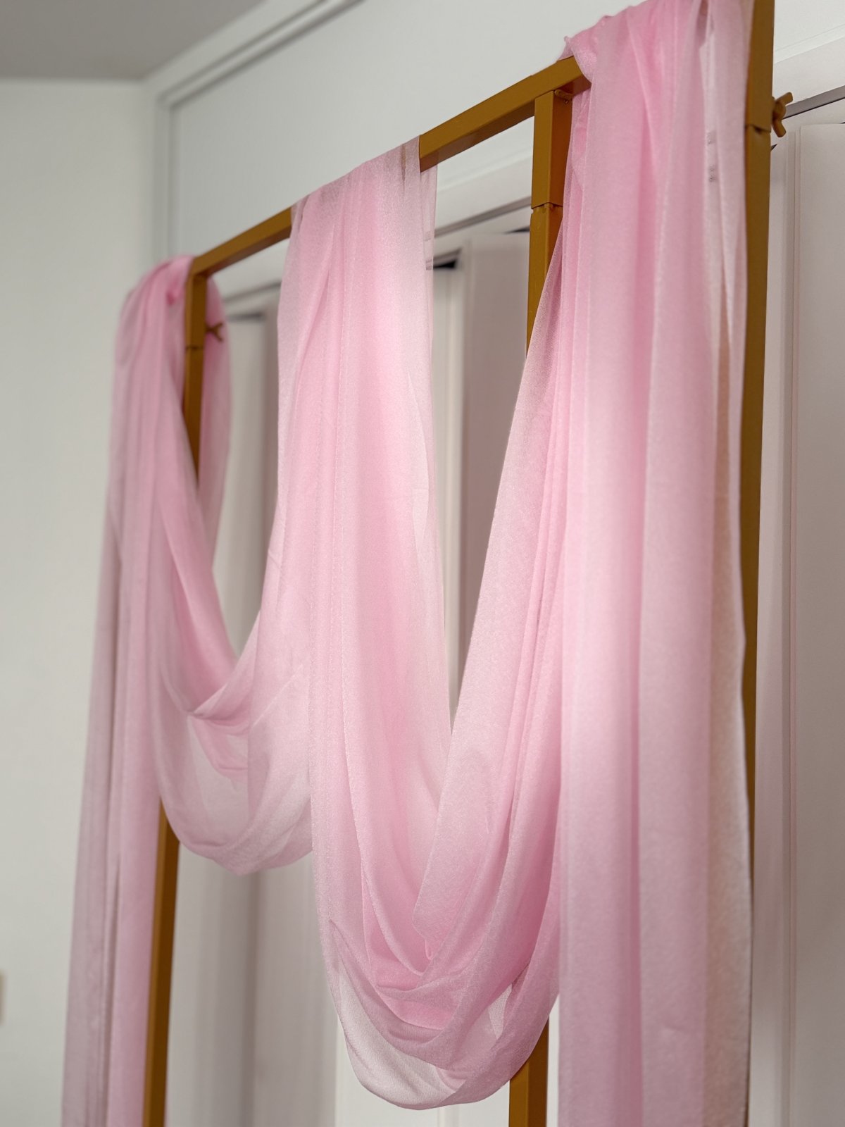 Light pink draping fabric