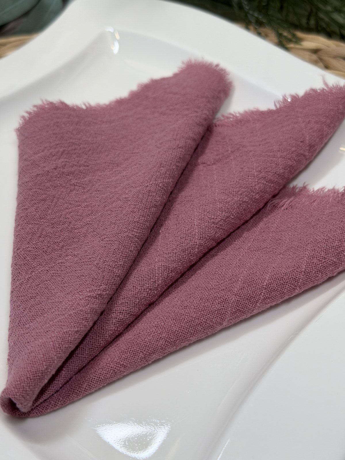 Vanha roosa kangasservetti 2