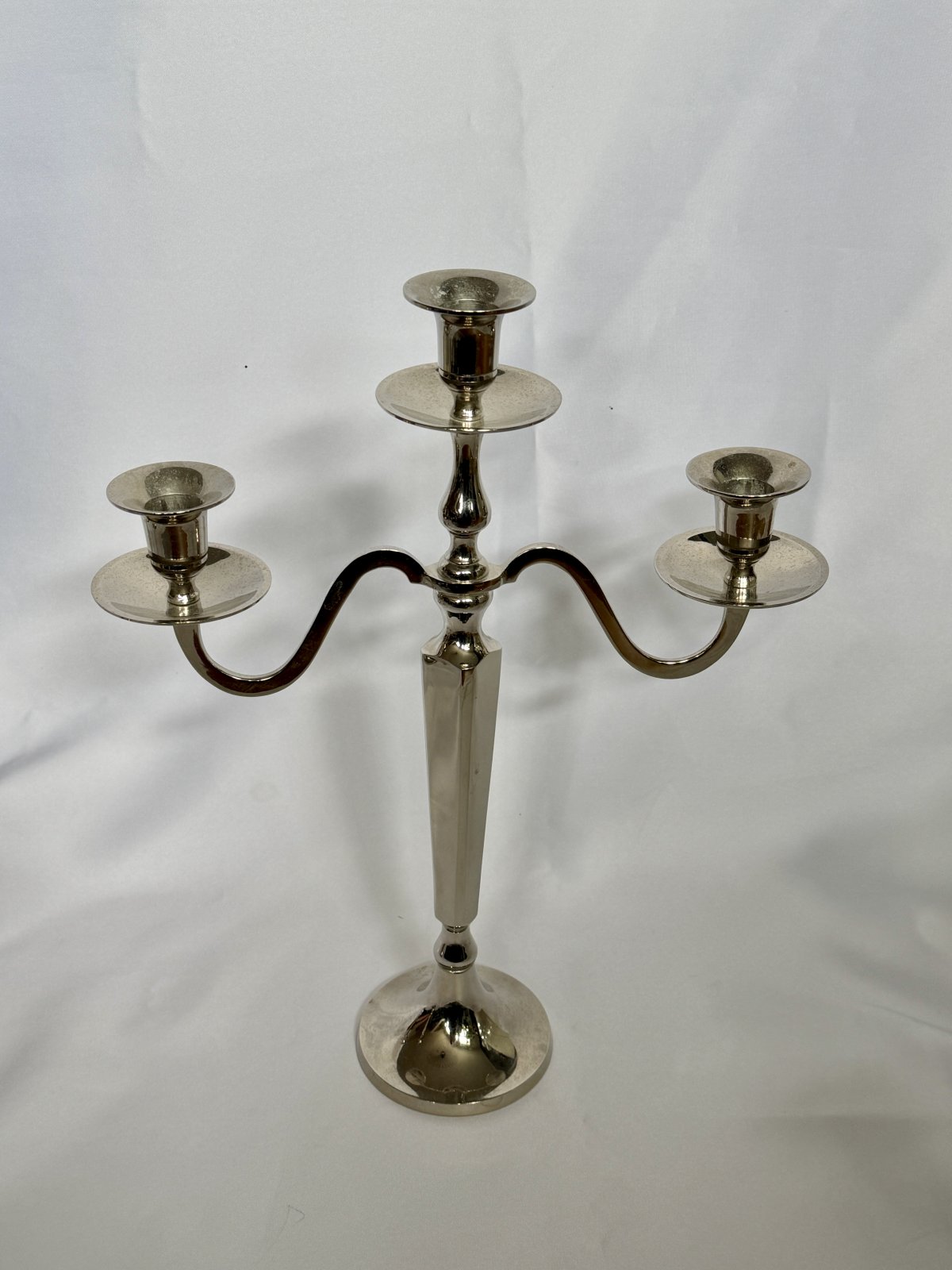 3-haarainen kynttelikkö hopea
