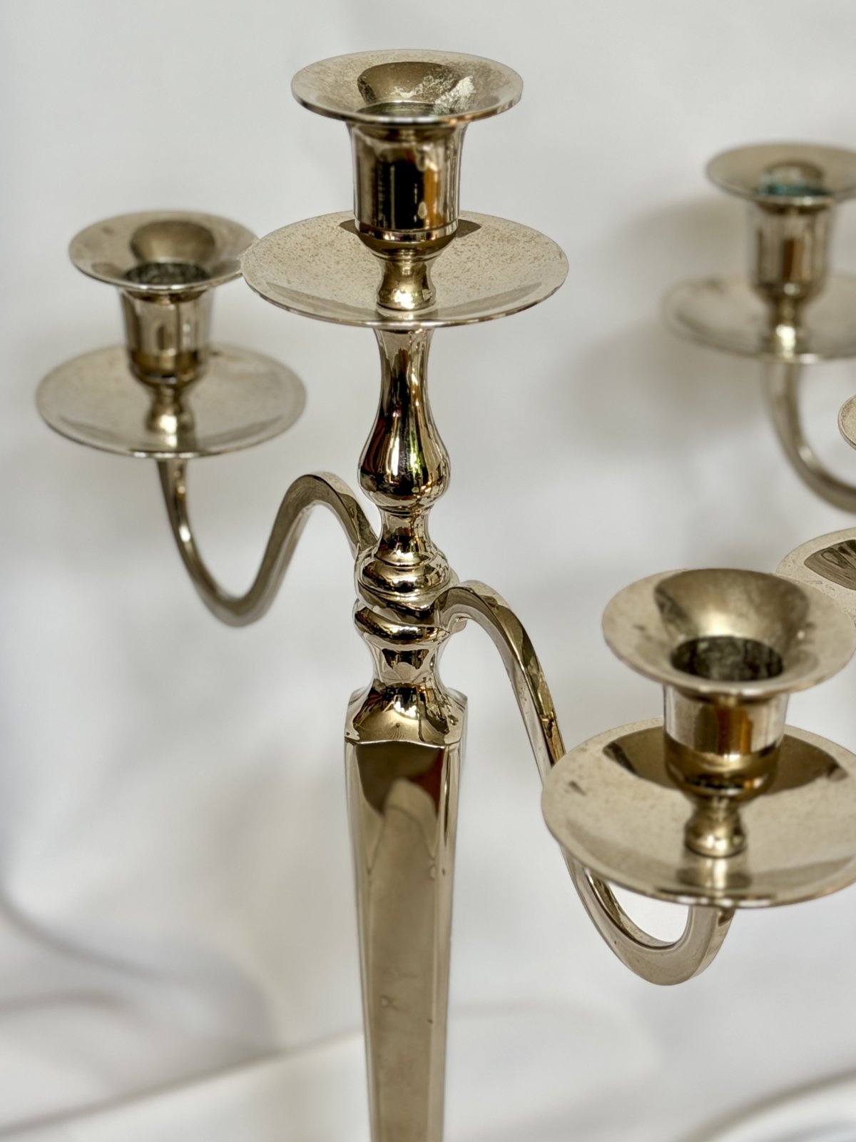 3-haarainen kynttelikkö hopea 2