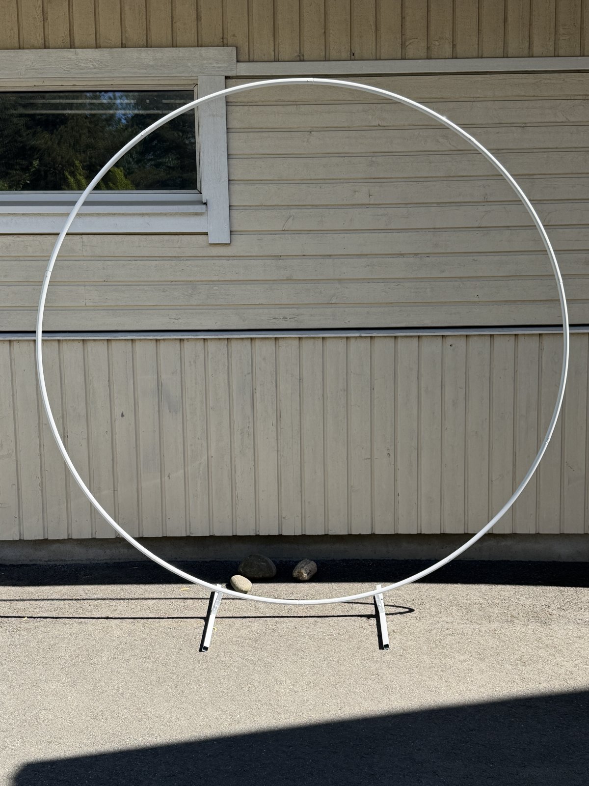 Valkoinen pyöreä juhlakaari 200cm